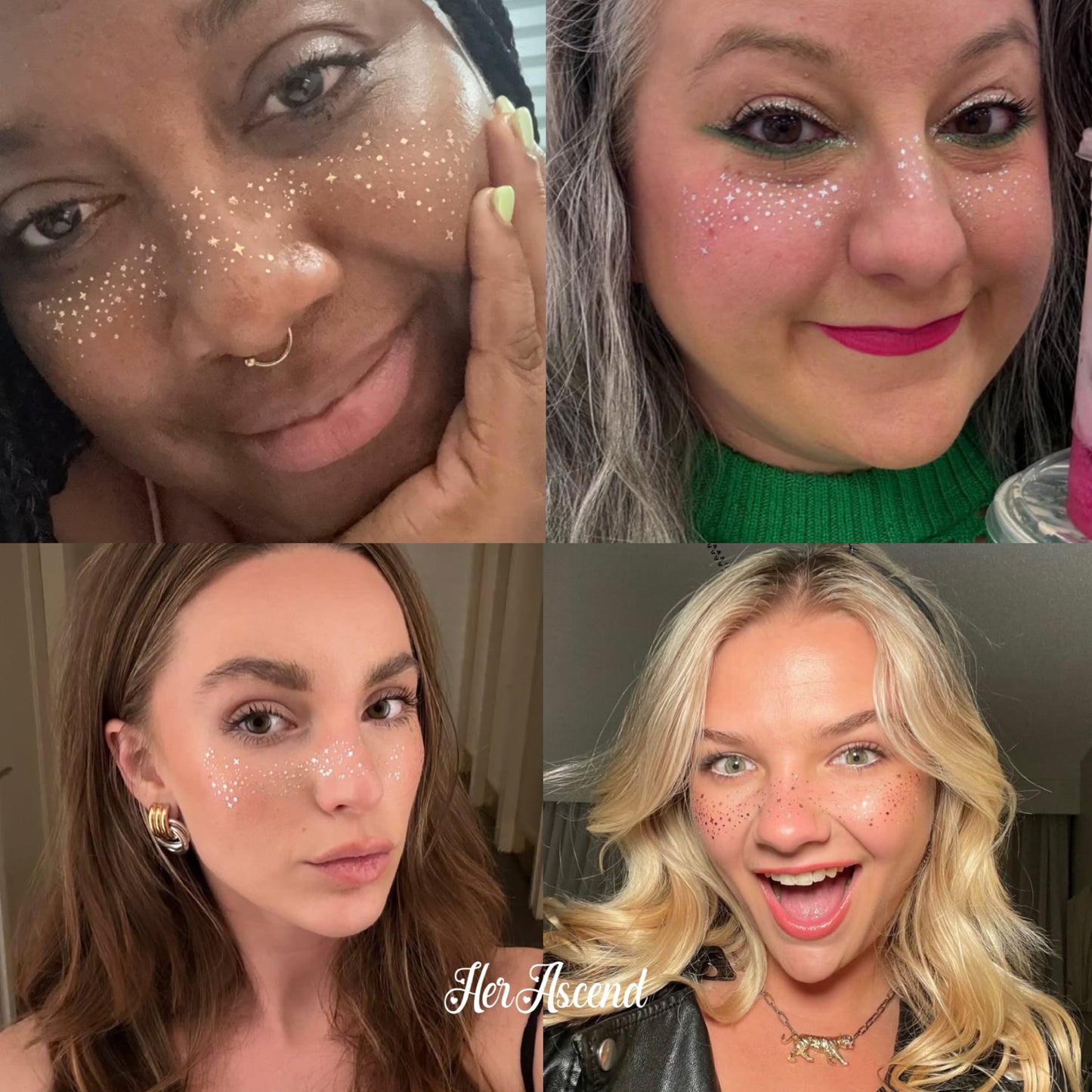HerAscend™ Silver Glitter Freckles
